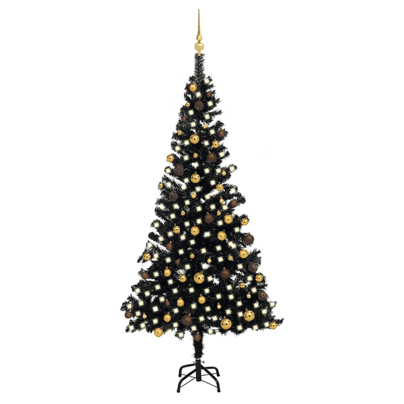 vidaXL Artificial Christmas Tree with LEDs&Ball Set PET Multi Colors/Sizes