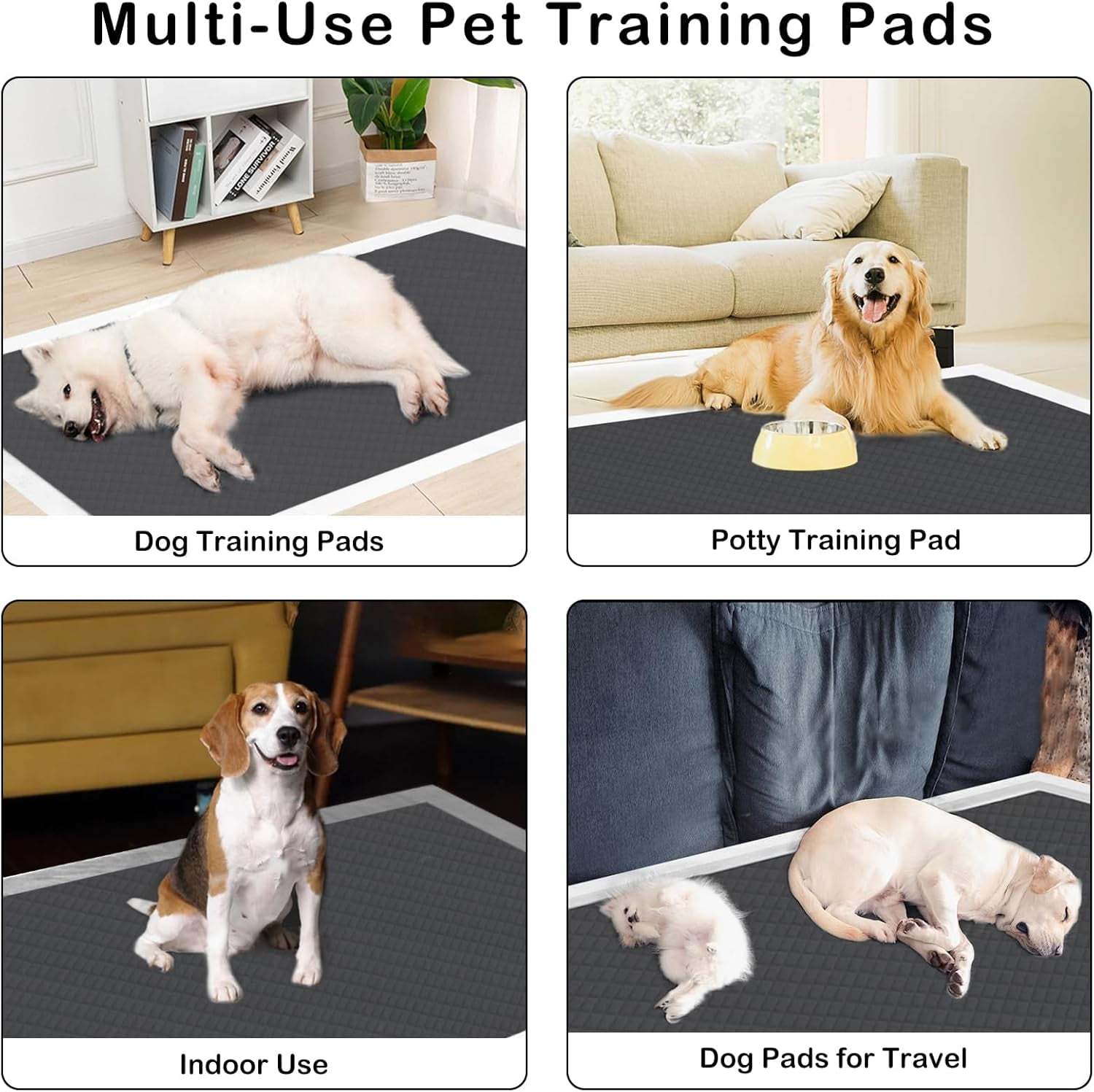 48"x36" Extra Large 30 Pcs Odor-Control Super Absorbency Charcoal Pee Pads for Dogs,Leak-Proof Pet Training Pee Pads,Thicken Disposable Potty Pads Puppy Training Pads for Cats Rabbits