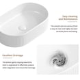 thumbnail image 4 of TICOZE Oval 19" Vessel Sink – Above-Counter Bathroom Sink with High-Temperature Porcelain, Modern Vanity Sink Design for Vanity Bowl Sink Applications as a Ceramic Bathroom Sink, 4 of 7
