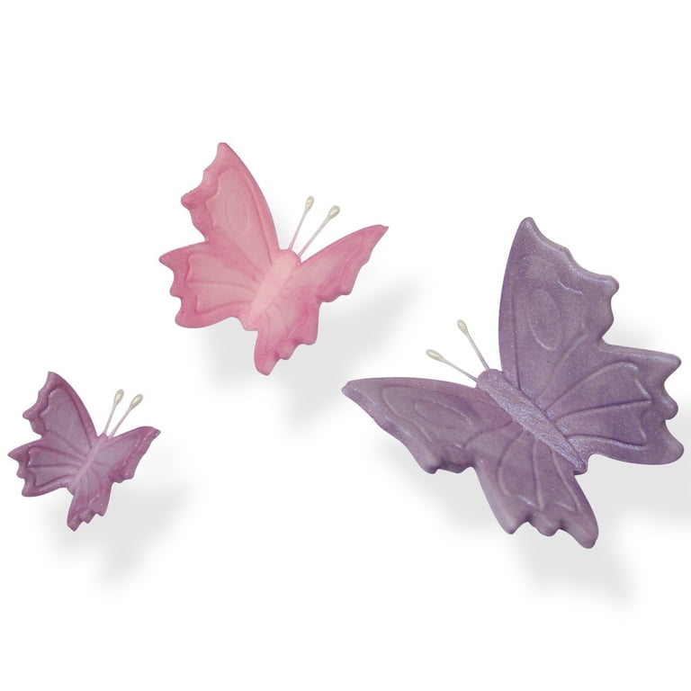 PME Butterfly Plunger Cutters - Set Of 3 Sizes For Cookie & Fondant Decorating