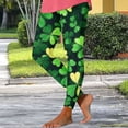 thumbnail image 6 of Tmtolofot 2026 St. Patrick's Day Leggings for Women Seamless Shamrock Tummy Control Yoga Pants Stretchy Butt Lift Legging Irish Green Pant Soft Workout Yoga Pants for Gym | Green | 2XL, 6 of 6