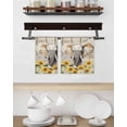 thumbnail image 3 of Farmhouse Elephants Kitchen Dish Towels for Drying Dishes Set of 3, Spring Summer Sunflowers Wood Grain Waffle Weave Microfiber Hand Tea Bathroom Towels Quick Dry & Absorbent Towel 15.7x23.6, 3 of 7