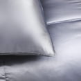 thumbnail image 3 of Whale Flotilla 3-Piece Reversible Silky Soft Twin Size Comforter Bedding Set, Luxurious Satin Comforters with 1 Satin Pillowcase, Lightweight Duvet for All Seasons, Grey, 3 of 8