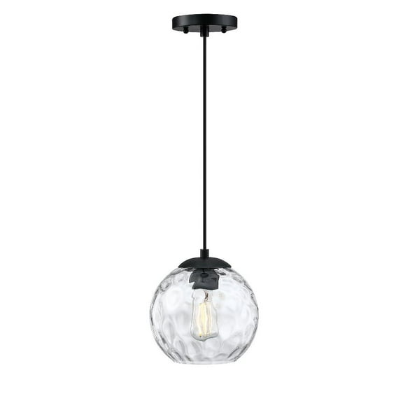 Forte Lighting 2769-01-04 Milo 8" Wide Mini Pendant - Black