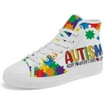 thumbnail image 5 of Aidianart Womens Autism Awareness High Top Shoes High Top Canvas Sneakers Size 10, 5 of 5