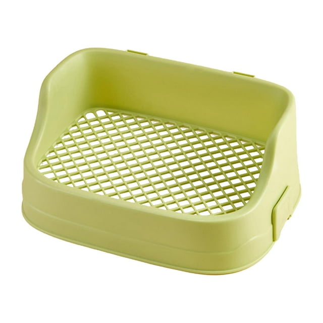 ZLight Pets Toilet Potty Trainer Tray with Snap Fastener Pet Pan Rabbits Litter Box Pink Green 36x24x15.5CM