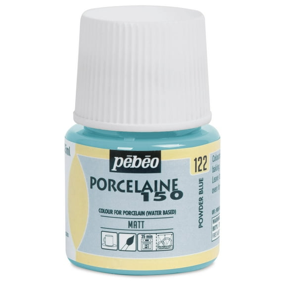 Pebeo Porcelaine 150 Paint - Powder Blue, 45 ml
