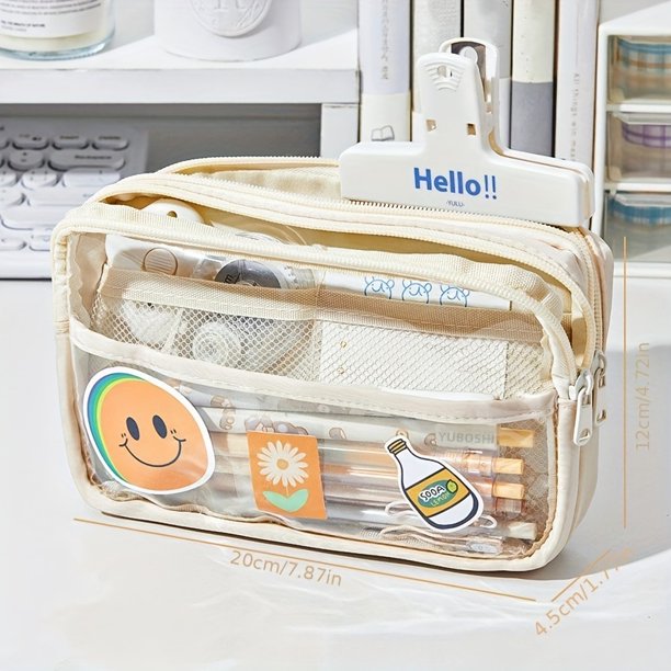 Bolsa De Papelería, Estuche Para Lápices, Estuche Para Lápices De Gran Capacidad, Estuche Para Lápices Portátil, Caja De Papelería, Cosméticos, Regalos Portátiles, Adecuados Para Oficina, Escuela, Jóv