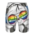 thumbnail image 3 of Balery Panda with Sun glasses Traje de Baño Estilo Hawaiano para Hombre, Shorts de Secado Rápido con Bolsillos-X-Large, 3 of 6