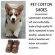 thumbnail image 5 of Greeniant TureClos, 4 Uds., zapatos para perros, botas de nieve impermeables de lana difusa cálida, calzado de invierno para mascotas de cuero PU Ropa para mascotas marrón tipo 3 Greeniant PT000057-03B, 5 of 6