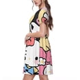 thumbnail image 4 of Lsque Sanrio Print Women's Casual Dress T-Shirt Summer Short Sleeve Scoop Neck Swing Dresses, 4 of 7