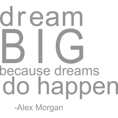 Dream BIG because dreams do happen' - Saying Vinyl Wall Decal Quote Art - Craft Room Sticker - 20"x17" [Y3]