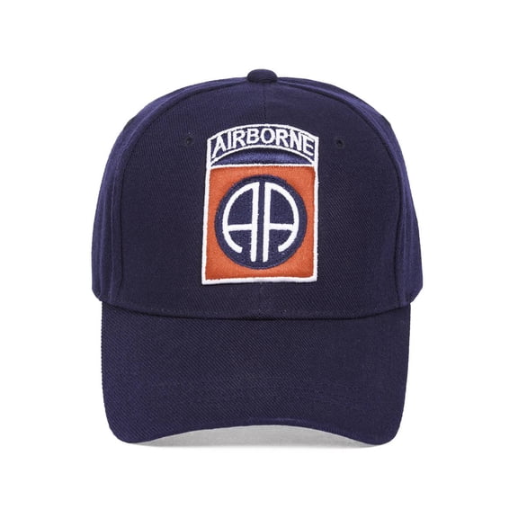Airborne Logo Navy Hook & Loop Adjustable Cap