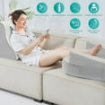 thumbnail image 5 of Reading Pillow with Back Pillow for Bed Sitting Up, Laptop Stand, Gaming Pillow for Lap, Back Pain Relief Memory Foam for Acid Reflux,Sleeping,Gerd for Adults(White), 5 of 15