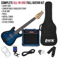 thumbnail image 2 of Kit de guitarra eléctrica LyxPro Left Hand 30" para niños azul, 2 of 9