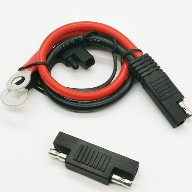 Apoi Ring Terminal Harness SAE to O Ring Terminal Connectors Cable 2-Pin Quick Disconnect SAE Plug Cable 10AWG SAE