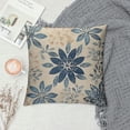 thumbnail image 2 of COMIO Dahlia Pillow CoversSummer Rust Geometric Flower Outdoor Decorative Throw Pillows Farmhouse Navy Blue Pillow Case Square Cushion Cover for Home Sofa Bedroom Living Room, 2 of 5
