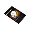thumbnail image 3 of MKHERT Halloween Skull Flower Sword Placemats Table Mats for Dining Room Kitchen Table Decoration 12x18 inch,Set of 6, 3 of 4