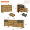 thumbnail image 3 of 3-in-1 Dresser Chests with 8 Drawers and 2 Doors for Bedroom, 3 of 9