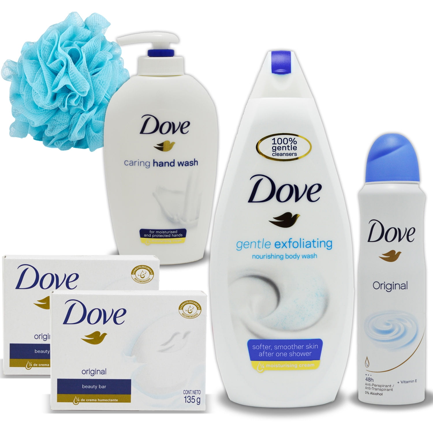 Dove Gift Pack: 25 Oz Gentle Exfoliating Scent Shower Gel Body Wash For