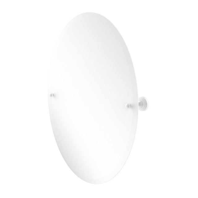 Sag Harbor Collection Frameless Oval Tilt Mirror with Beveled Edge - SG-91-WHM