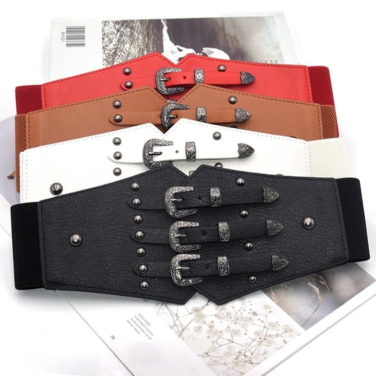EnJoCho Womens Wide Elastic Waist Belt for Dress Coat 