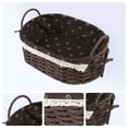thumbnail image 2 of Unique Bargains 2 Pcs Wicker Basket with Handle Coffee 10.2*7.1*3.5in/11.8*8.3*3.7in, 2 of 6