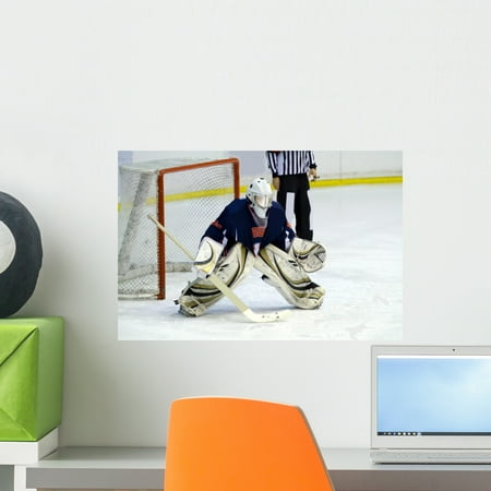 - Hockey Goalie Wall Mural by Wallmonkeys Peel and Stick Graphic (18 in W x 12 in H) WM121577