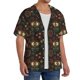 thumbnail image 2 of Fotbe Boho Owl Camisa Estampada de Manga Corta para Hombre, Casual de Verano, Estilo Playero, Sin Arrugas-XX-Large, 2 of 5