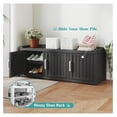 thumbnail image 5 of Shoe Storage Cabinet, Waterproof Shoe Organizer with Adjustable Shelves, UV-Resistant Entryway Shoe Cabinet with 3 Barn Doors for Indoor Outdoor, Foyer, Hallway, Living Room,Black, 5 of 9