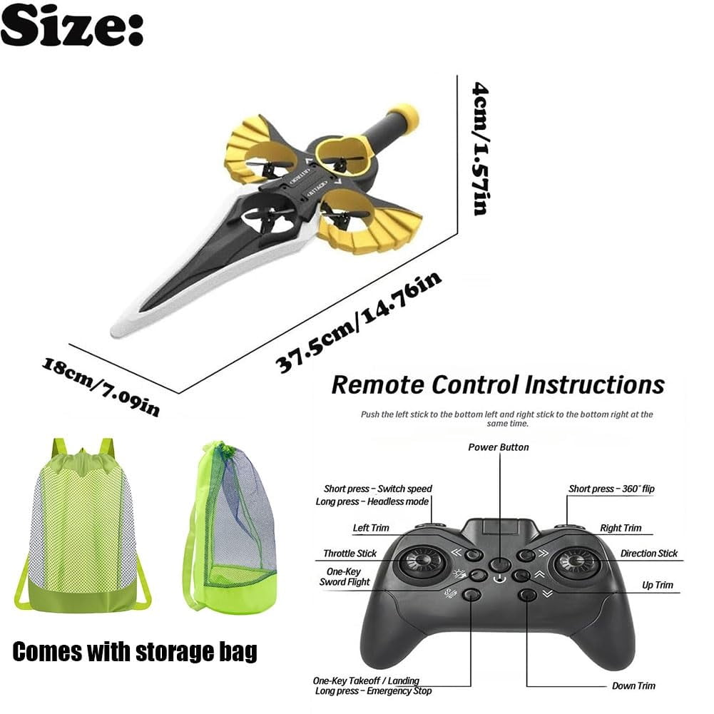 Remote Flying Sword, 2025 New Remote Control Airplane with Autopilot and Gyro Stabilizer, 3-Speed Stunt Plane, Lightweight Easy Fly Rc Glider Outdoor Gift for Teens & Adults
