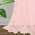 thumbnail image 4 of DriftAway Sophie Solid Sheer White Voile Window Curtains Ruffle Edge Rod Pocket 2 Panels, 52" x 54", Peach Pink, 4 of 7
