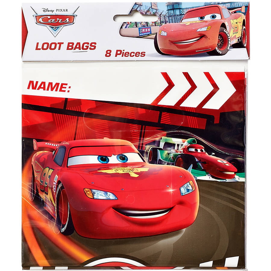  Cars  Treat Bags Pack of 8 Party  Supplies  Walmart  com