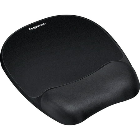 UPC: 0043859503353 | Fellowes Mouse Pad w/Wrist Rest Nonskid Back 7 15/16 x 9 1/4 Black (9176501)