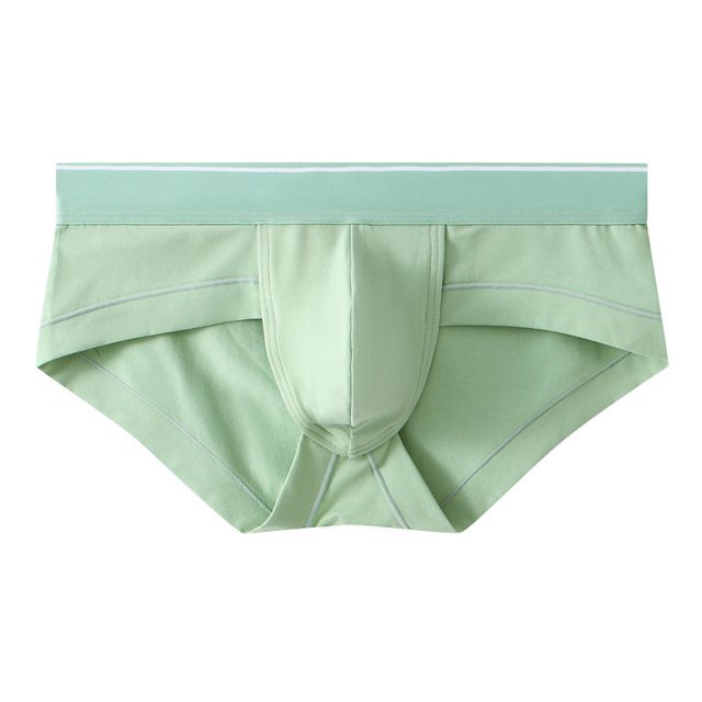 Calzoncillos de algodón puro para hombre, transpirables, con forma de U, con bolsa grande, cintura baja, sexys, para jóvenes