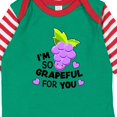thumbnail image 4 of Inktastic Im So Grapeful for You with Cute Grapes Boys or Girls Long Sleeve Baby Bodysuit, 4 of 5