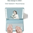 thumbnail image 2 of IPad 9 2021 10.2 Inch IPad 8 IPad 7 Air 3 Pro 10.5 Keyboard Case with Mouse Color Keyboard Retro Round Key Caps Cute Candy Colors Detachable Keyboard IPad 9th 8th 7th Gen 10.2 Cover, 2 of 7