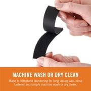 VELCRO Brand Sew on Strong Hook and Loop Fastener Strips | 8 Sets, Black | Size 2.5in x 1in