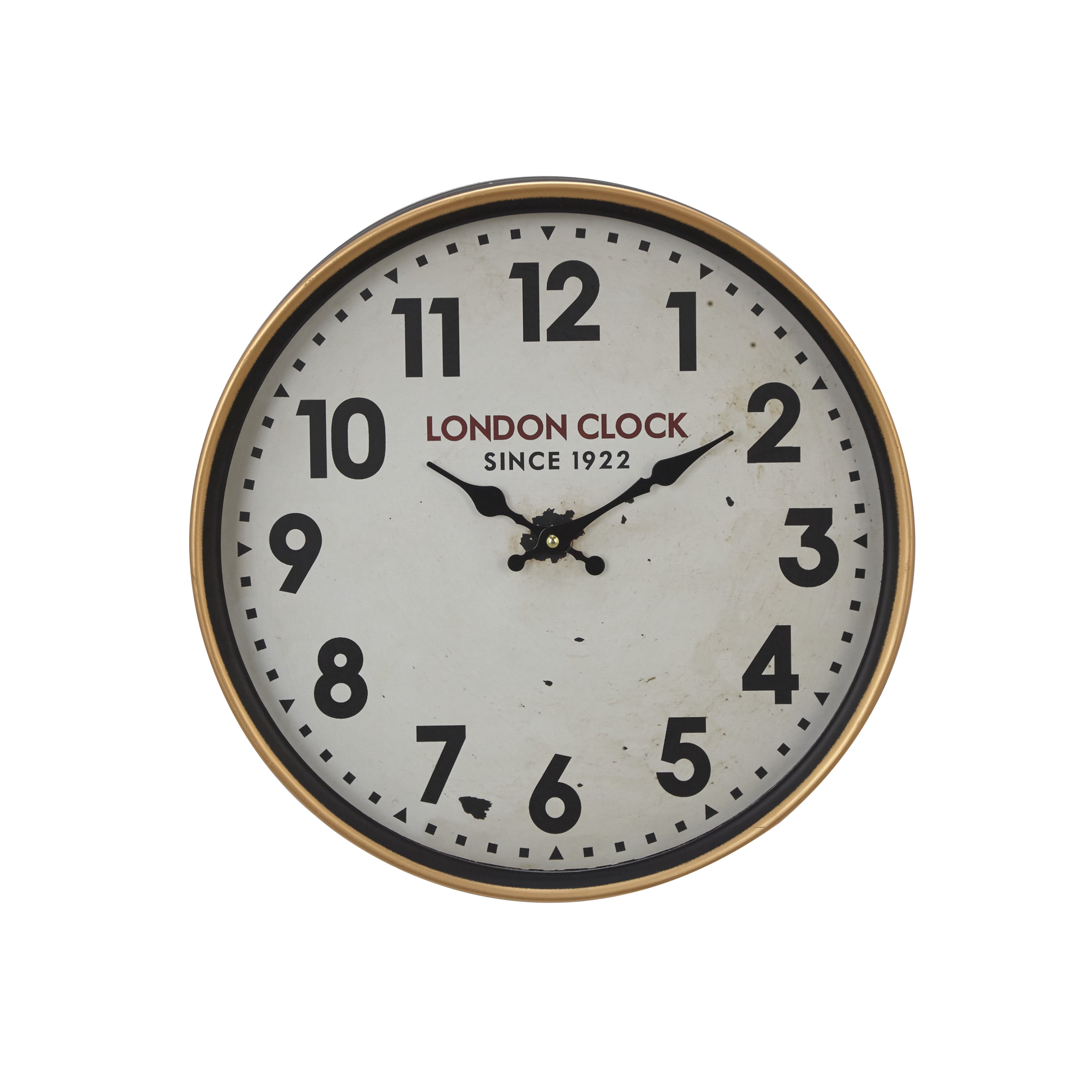 DecMode 16" White Metal Wall Clock