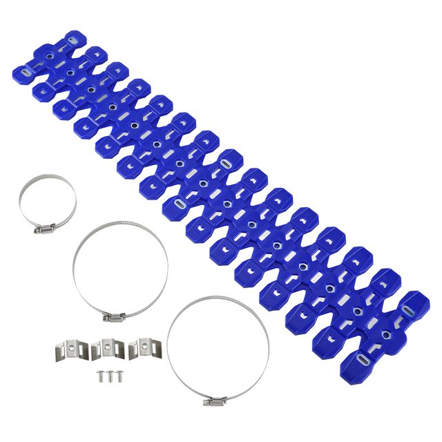 Aleación De 2 Tiempos Silenciador De De Motocicleta Protectores De Tubería Cubierta De Protección Térmica Azul Sunnimix Silenciador de escape de motocicleta