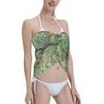 thumbnail image 4 of Geaub Succulents Women's Short Wrap Skirt, Beach Sun Protection Shawl, Swimsuit Bra, Swimwear Tunic, 4 of 7