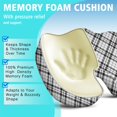 thumbnail image 5 of Premium Plaid Pattern Memory Foam Seat Cushion Ergonomic Chair Pad for Office Chair, Car, Airplane & Bleachers Sciatica, Tailbone Hip & Back Pain Relief - Chair Cushion for Long Office Workers., 5 of 5