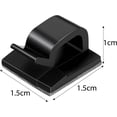 thumbnail image 2 of 60 piezas (S, negro) Clip de alambre para exteriores con luz de cinta adhesiva, 2 of 5