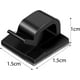 thumbnail image 2 of 60 Piezas (S, Negro) Clip de Alambre para Exteriores con Cinta Adhesiva Clip de Accesorio de Luz Clip de Decoración Gancho de Soporte de Cable Autoadhesivo para Luz de Hadas, 2 of 5