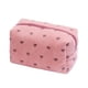 thumbnail image 1 of Bolsa de maquillaje de pana con estampado de corazón, bolsa de cosméticos portátil con cremallera, bolsa de maquillaje, organizador de artículos de tocador para mujeres y niñas., 1 of 8