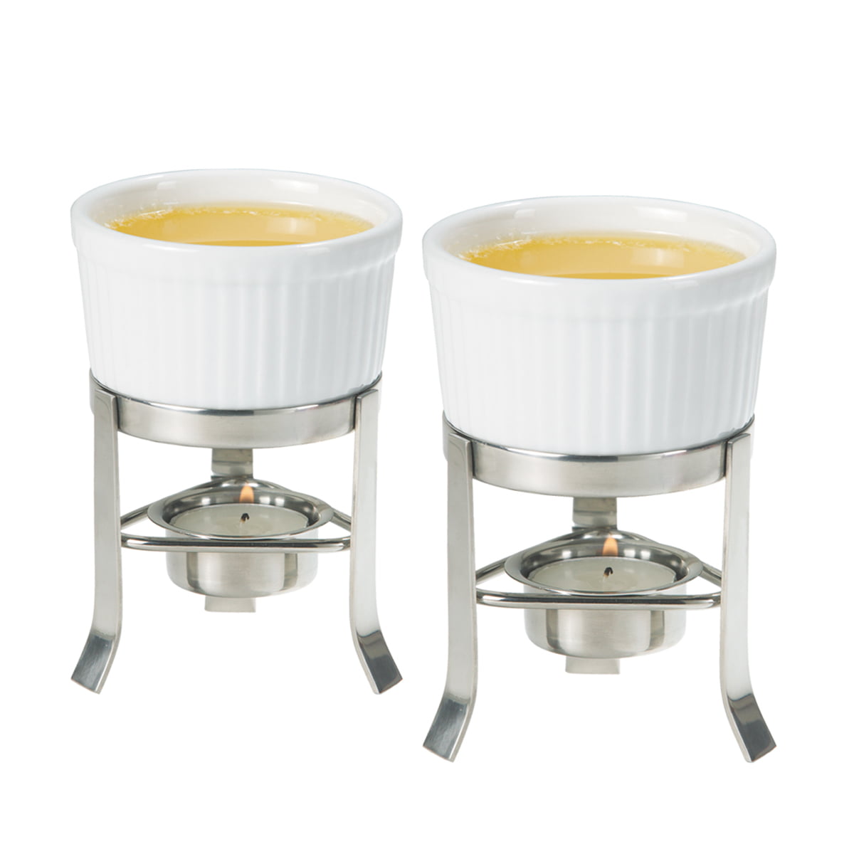 Oggi 2-Piece Butter Warmer Set with Stainless Steel Stand 1 