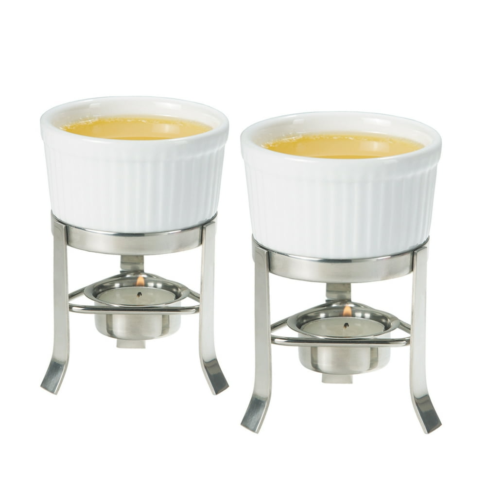 Oggi 2Piece Butter Warmer Set with Stainless Steel Stand