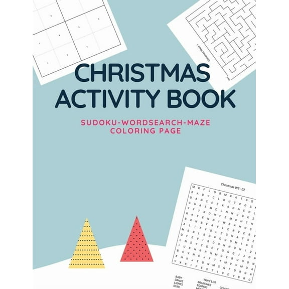 Book's for Kids: Christmas Activity Book: kids word search - word find books for kids (Sudoku -Wordsearch -Maze - Coloring Page) ( Edition Christmas) (Paperback)