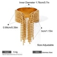 thumbnail image 4 of PAMTIER Womens Stainless Steel Elegant Personalized Adjustable Ring Bohemian Fringed Statement Open Rings Gold, 4 of 5