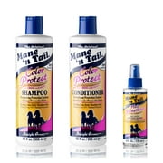 Mane 'n Tail Color Protect Shampoo and Conditioner 12 Ounce Each Plus Hair Strengthener Spray